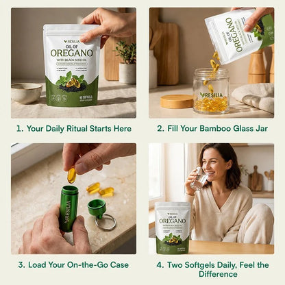 Telo Oil of Oregano + Black Seed Oil Softgels